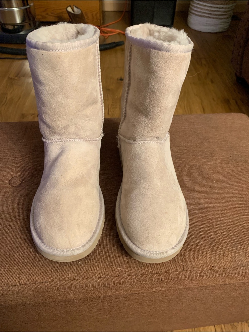 UGG Classic Women's Shearling Lined Suede Boots - Cream